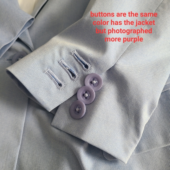 Joie NWT 🏷️ "Nian" Fitted Blue Chambray Oxford Cotton Blazer Pockets Jacket 4 - Picture 8 of 16